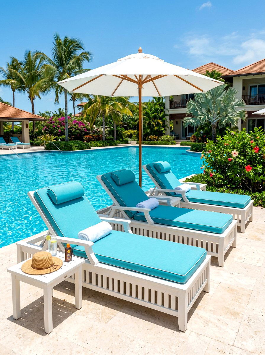 Poolside lounge area - 30 backyard seating ideas
