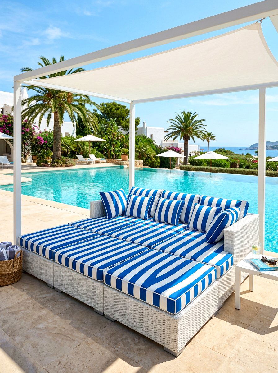 Poolside modular daybed lounge - 30 outdoor modular sofa ideas