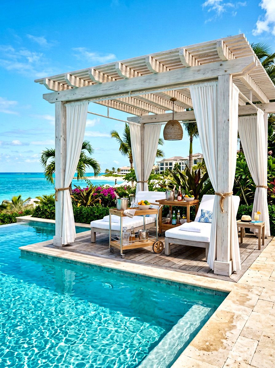 Poolside pergola - 30 modern pergola ideas