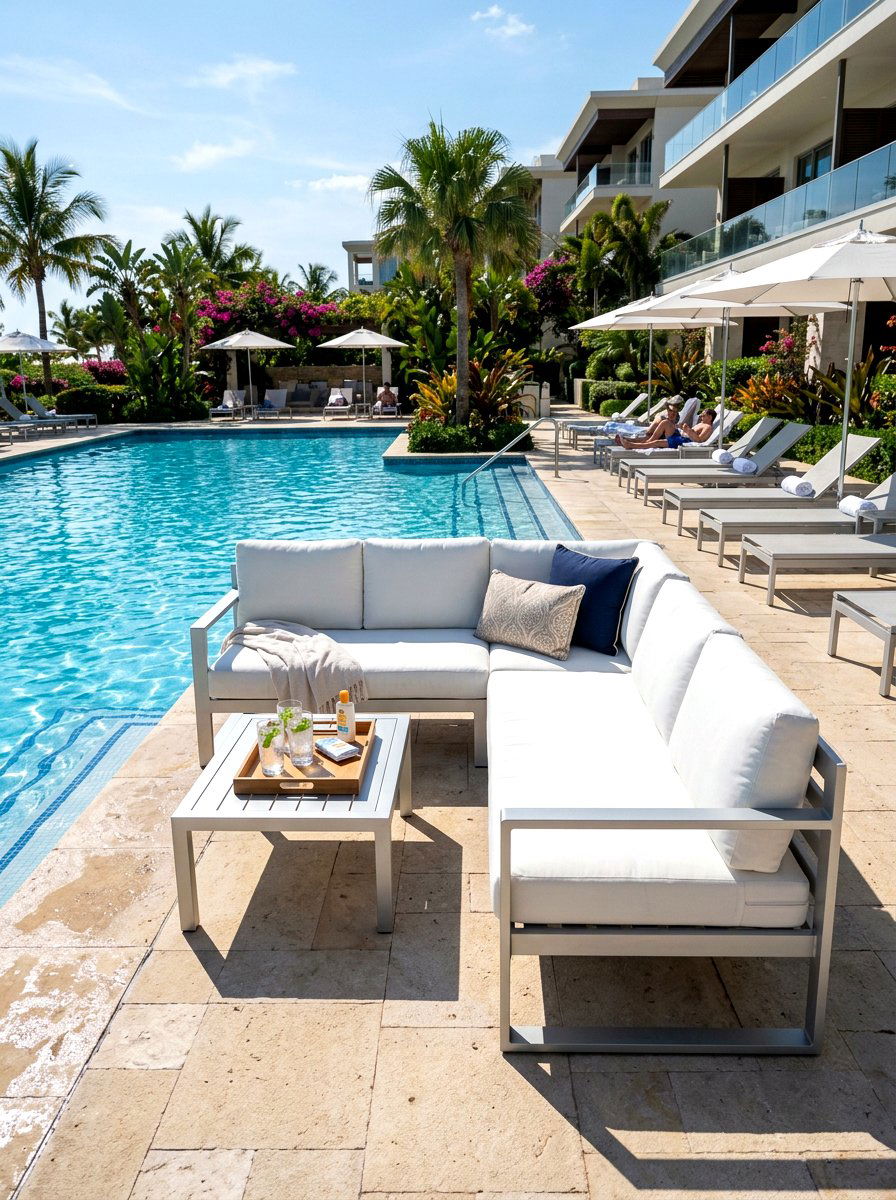 Poolside sectional sofa - 30 modern patio sectional ideas