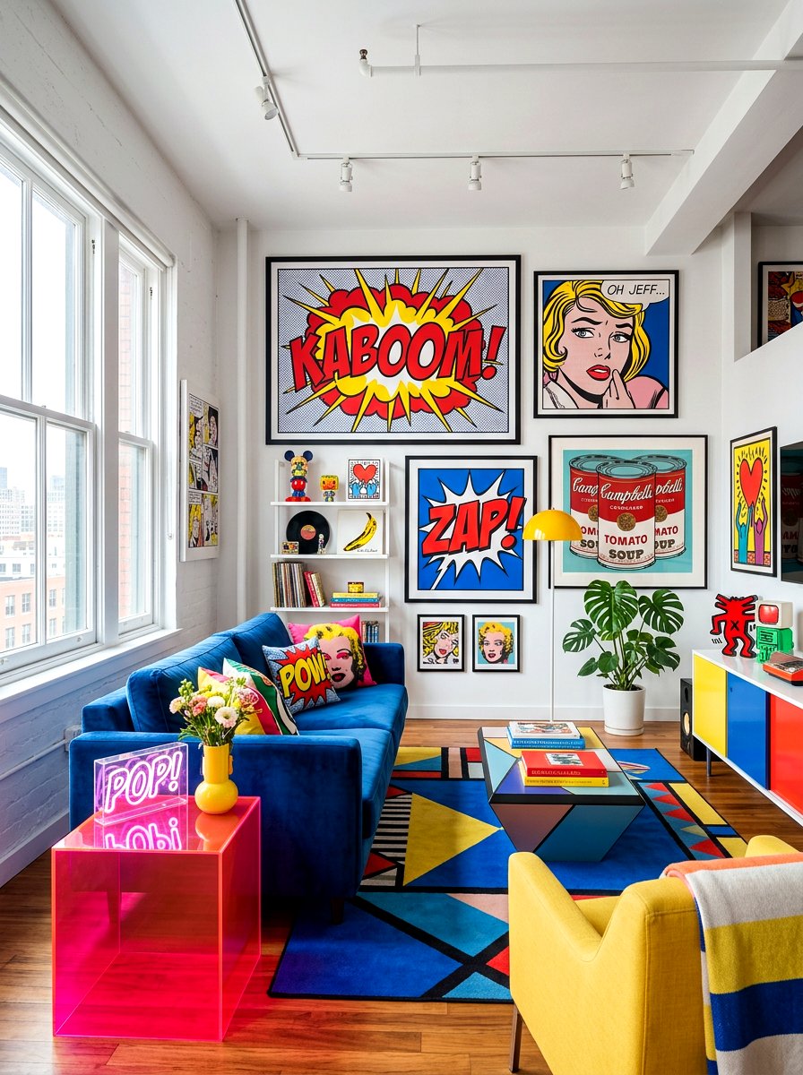 Pop Art Decor - 30 artful living room ideas