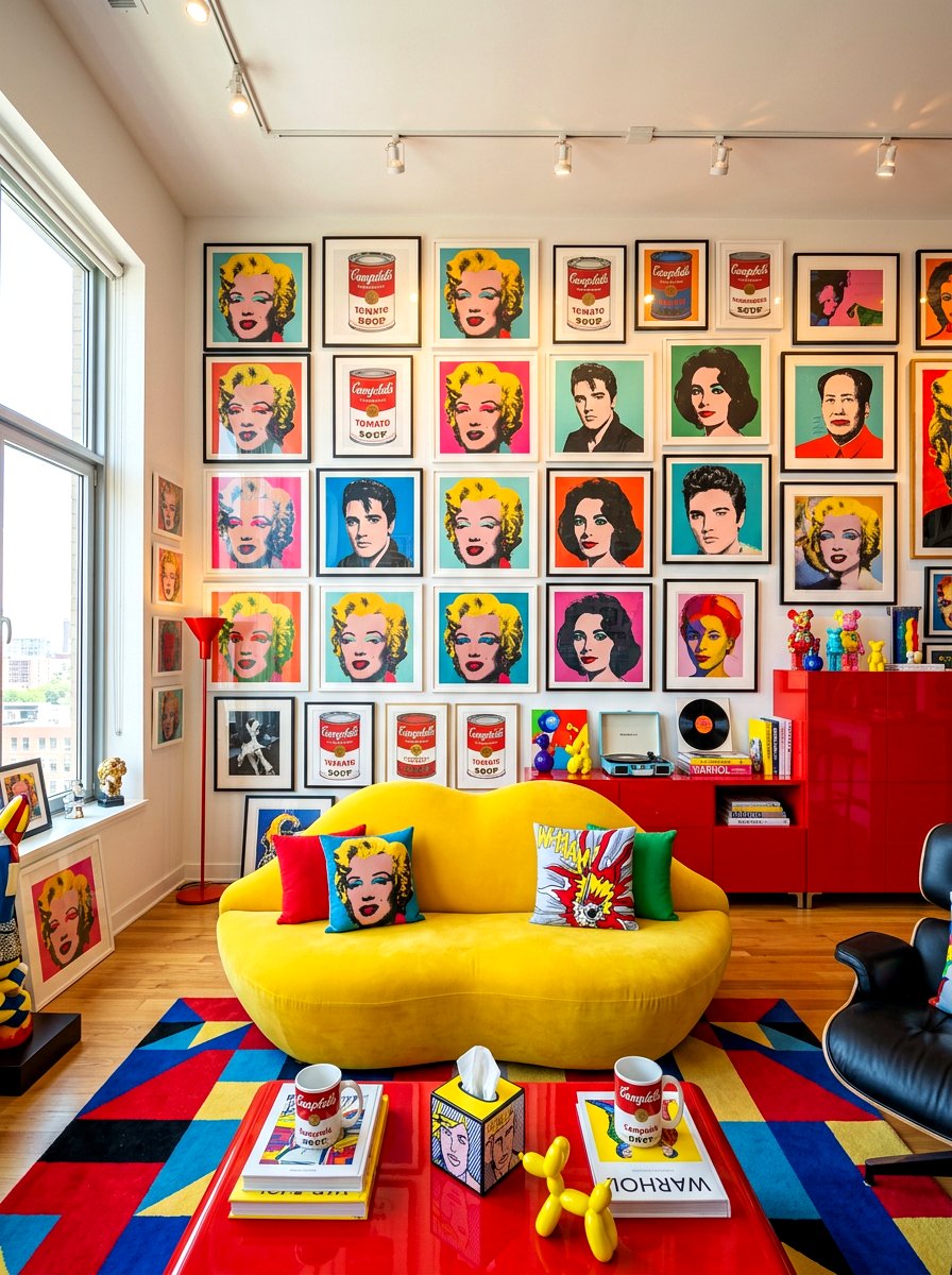 Pop Art Living Room - 30 anti minimal living room ideas