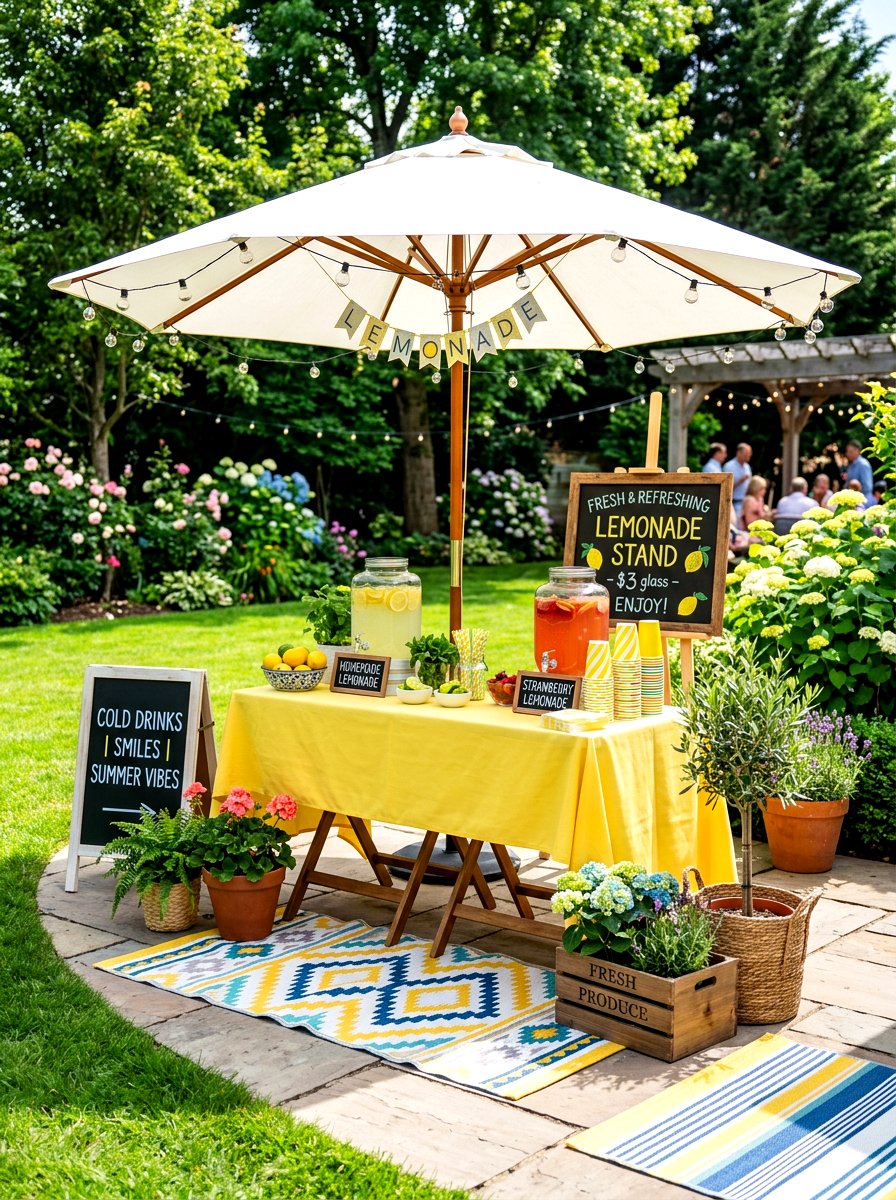 Pop Up Lemonade Stand - 30 lemonade stand patio ideas