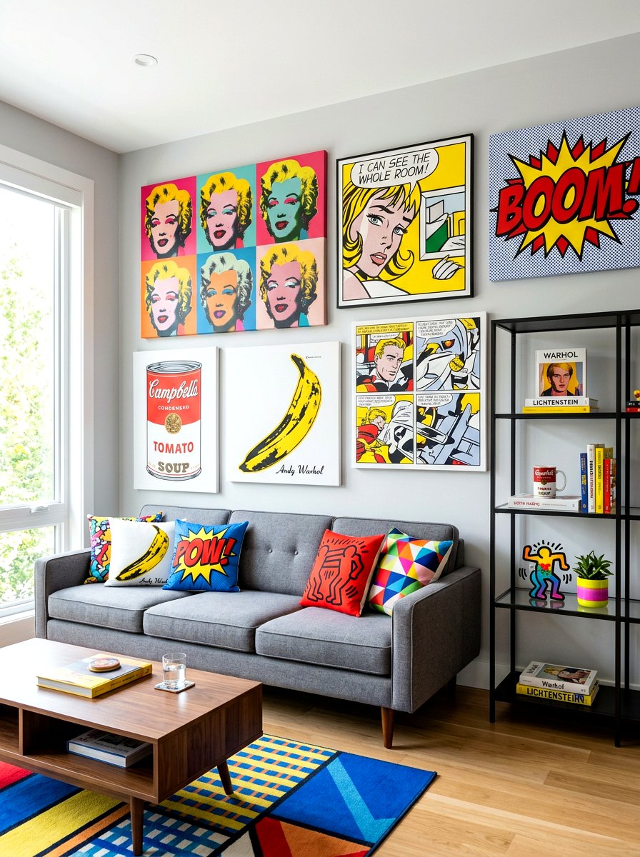 Pop art decor - 30 seventies living room ideas