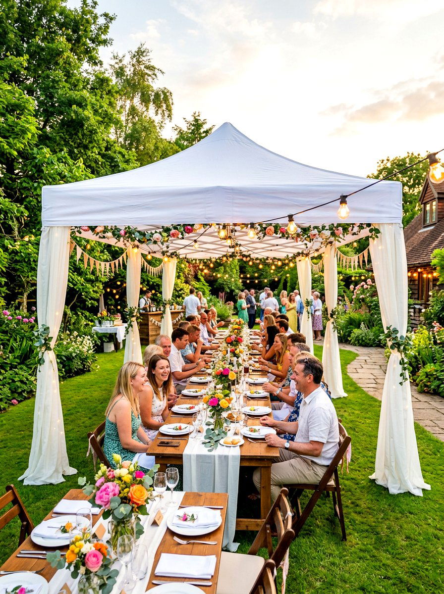 Pop up party gazebo - 30 garden party gazebo ideas