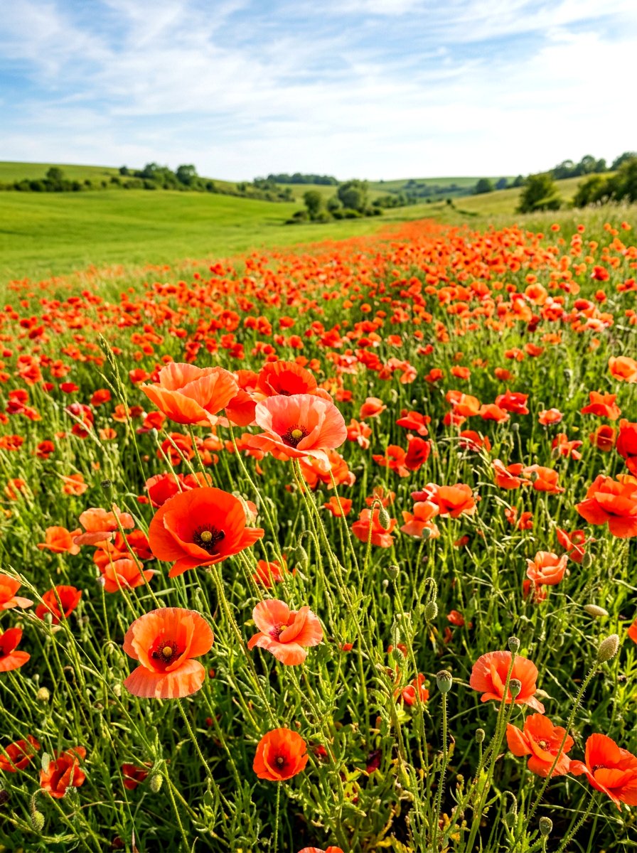 Poppy Flower Patch - 30 flower field backyard ideas