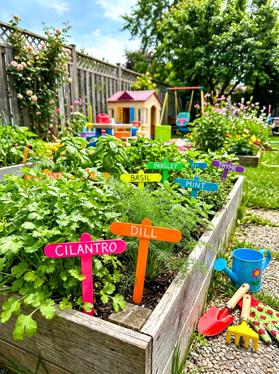 Popsicle Stick Label - 30 herb garden marker ideas