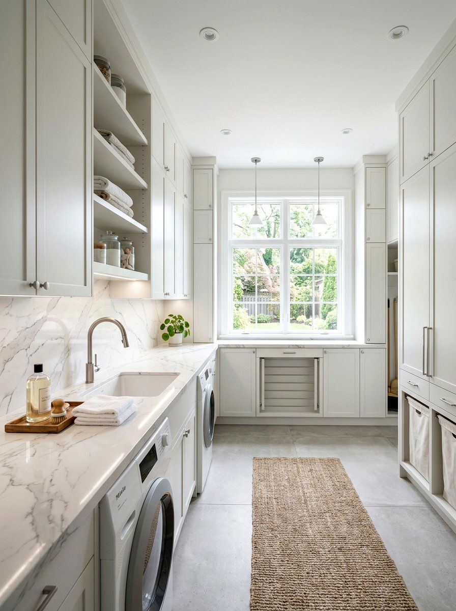 Porcelain Laundry Surface - 30 laundry room countertop ideas