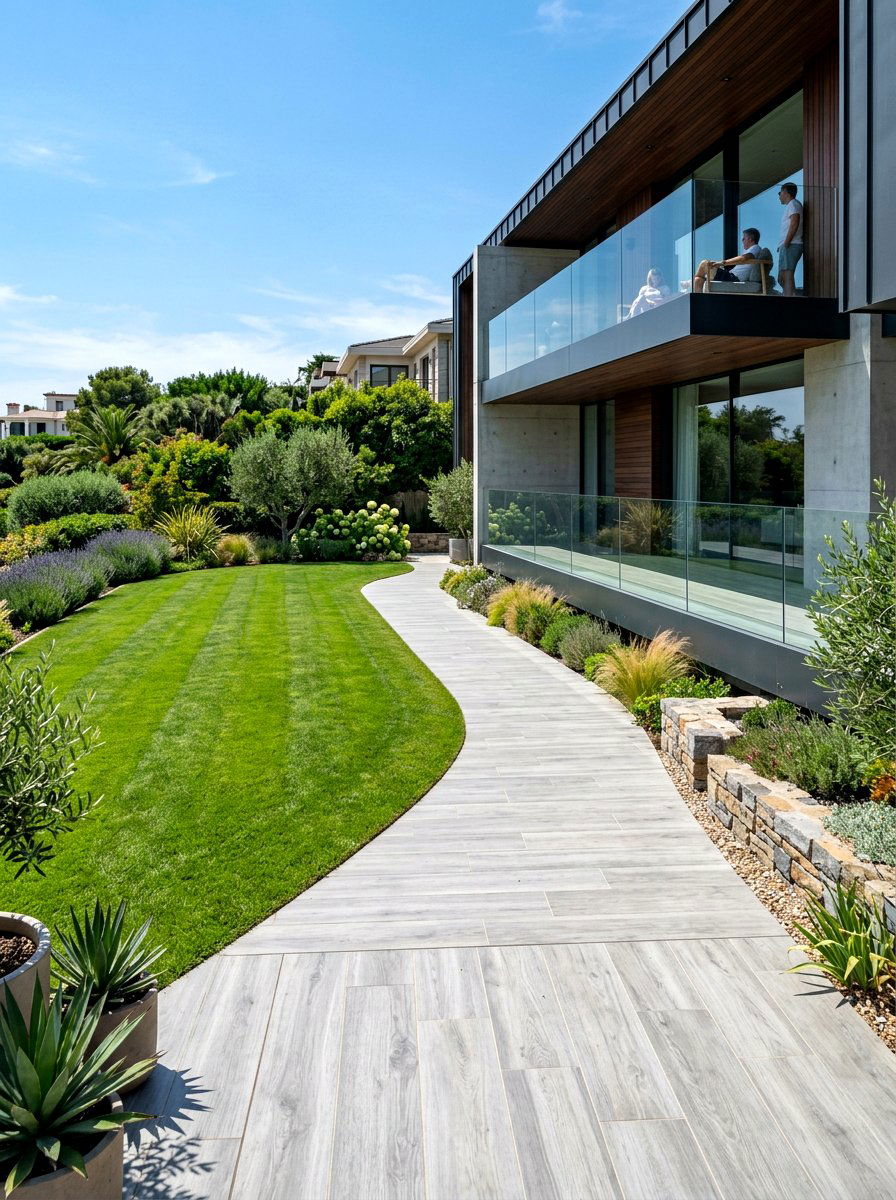 Porcelain Outdoor Tiles - 30 backyard walkway ideas