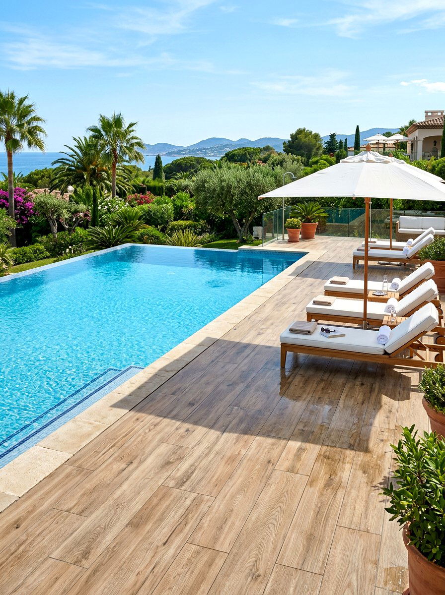 Porcelain Tile Pool Deck - 30 pool deck ideas