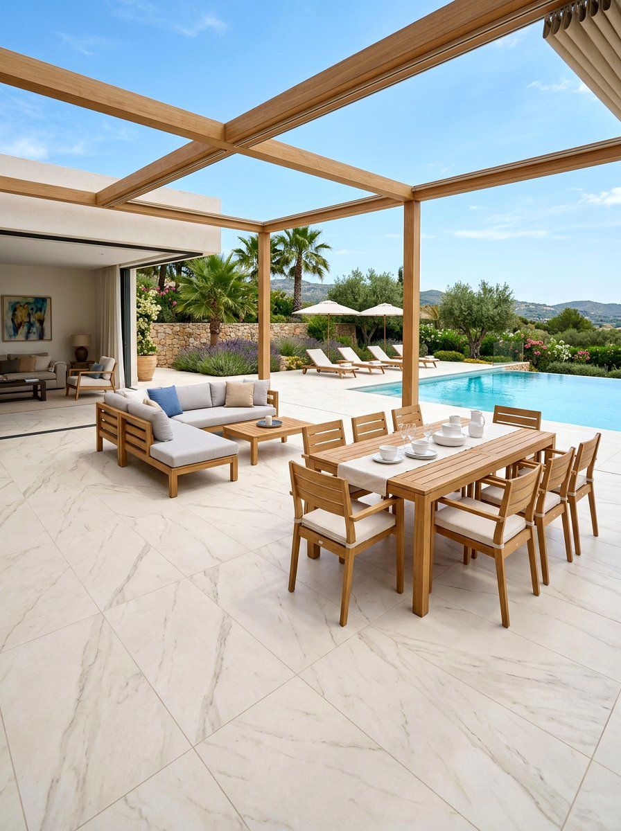 Porcelain Tile - 30 patio flooring ideas