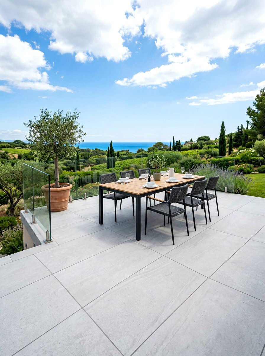 Porcelain patio tiling - 30 modern garden ideas