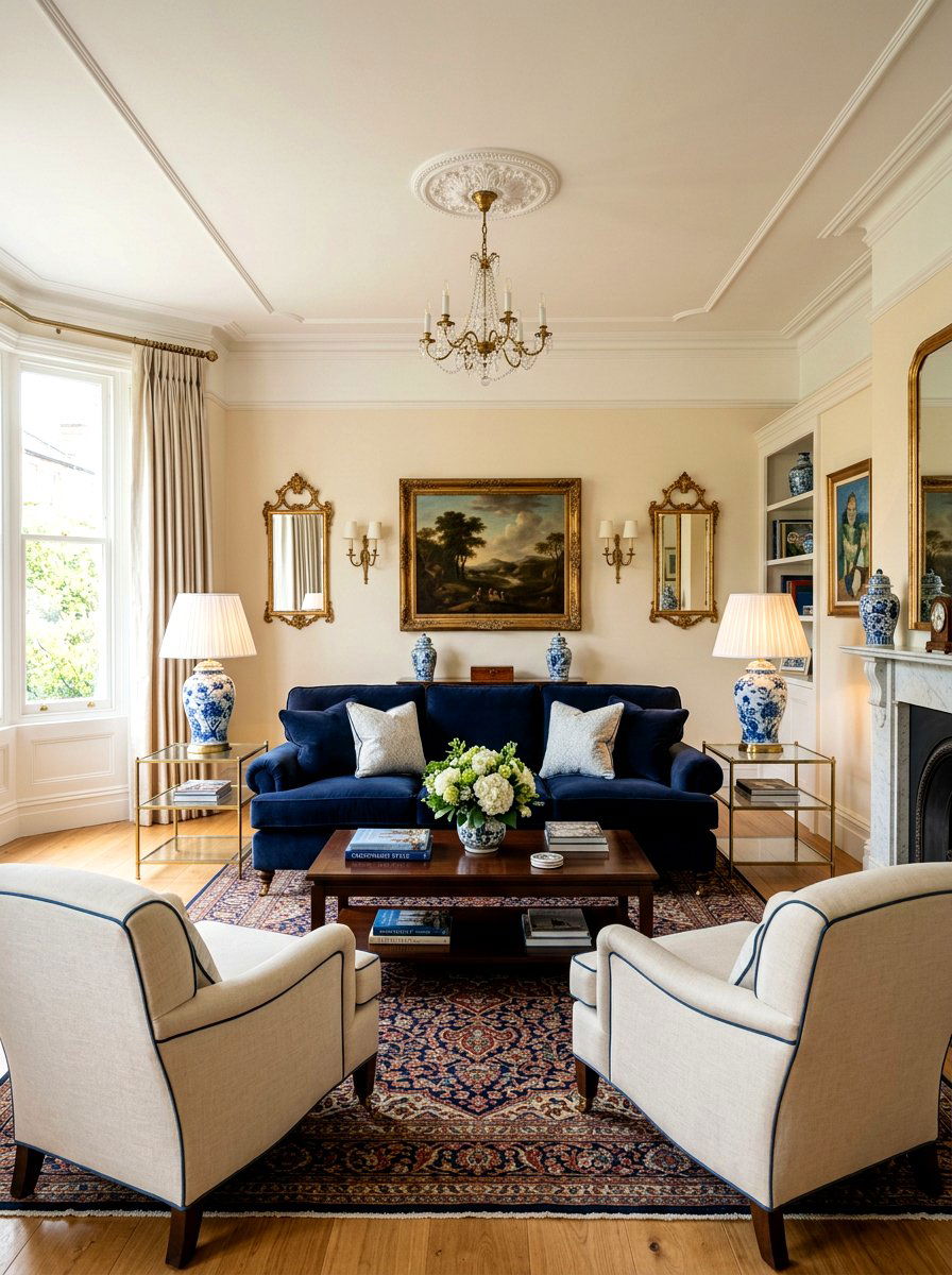 Porcelain table lamps - 30 chinoiserie decor ideas
