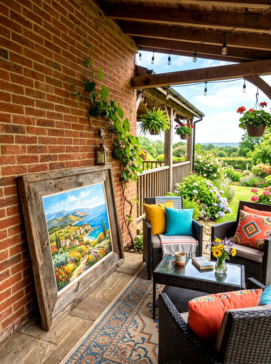 Porch Art Decor - 30 leaning art wall ideas