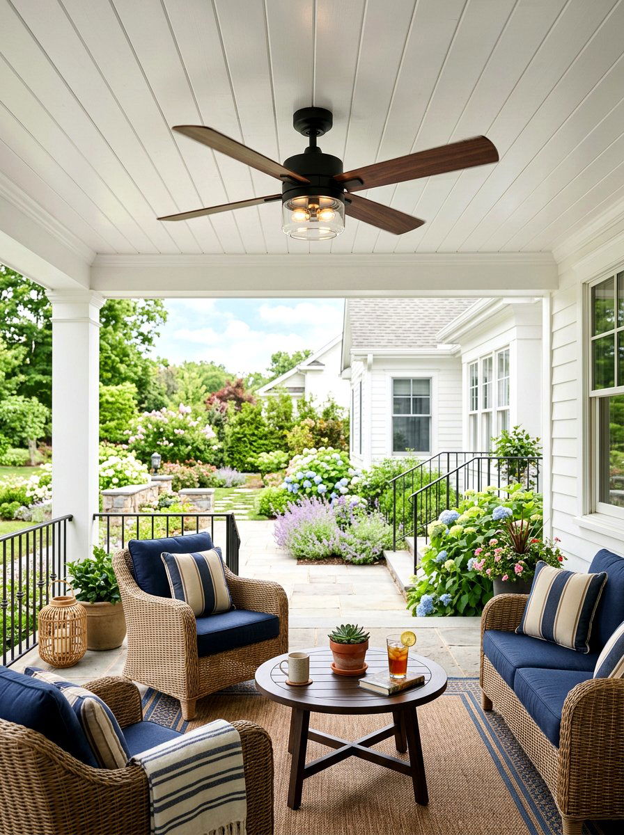 Porch Ceiling Fan - 30 porch gathering ideas