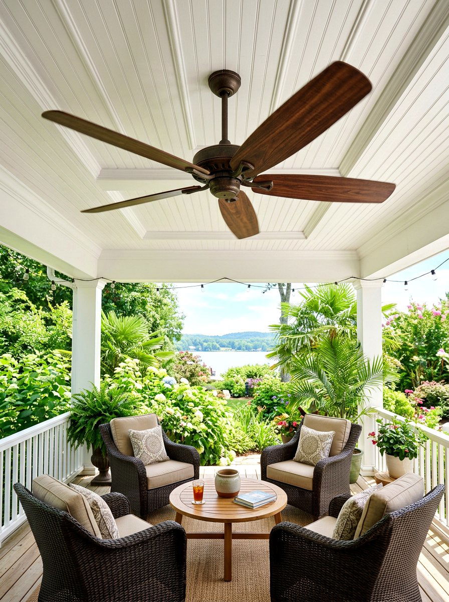 Porch Ceiling Fan - 30 July porch ideas aesthetic