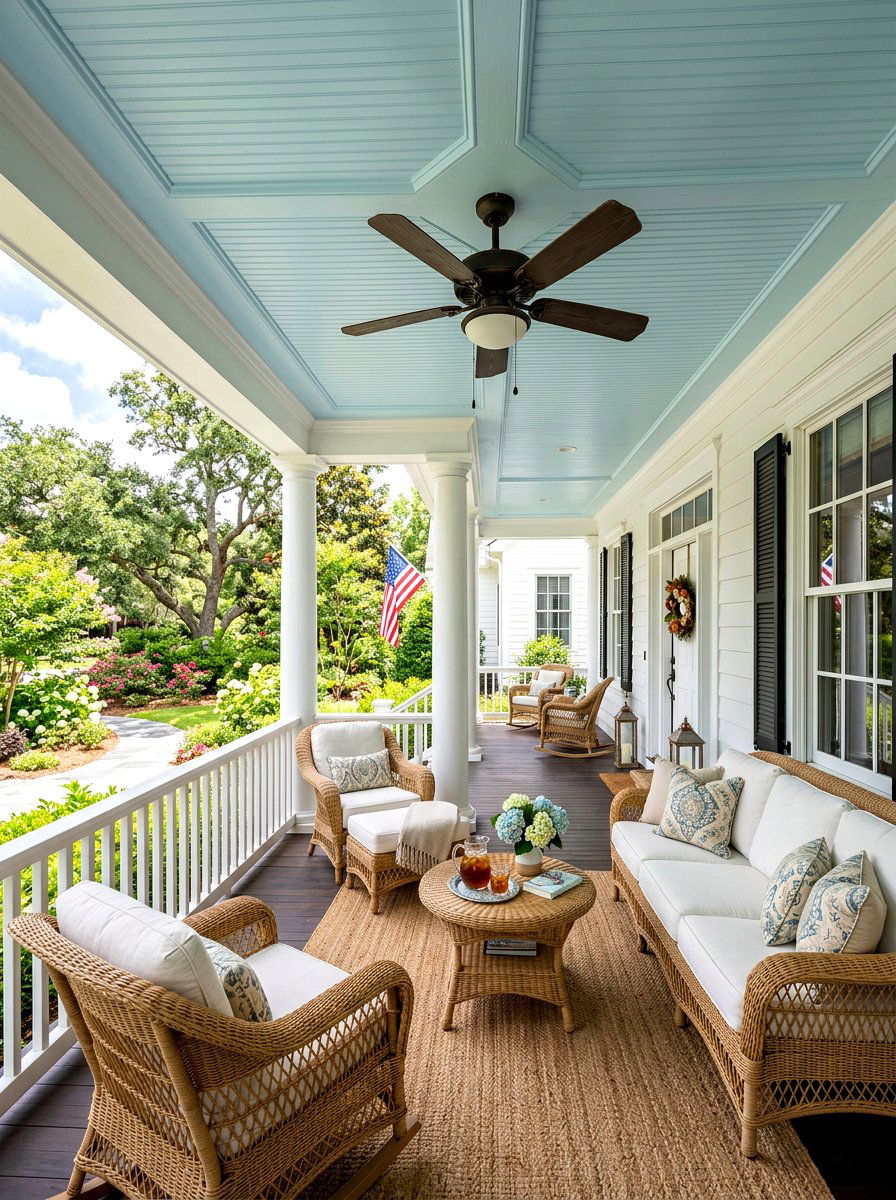 Porch Ceiling Paint - 30 curb appeal ideas for small homes