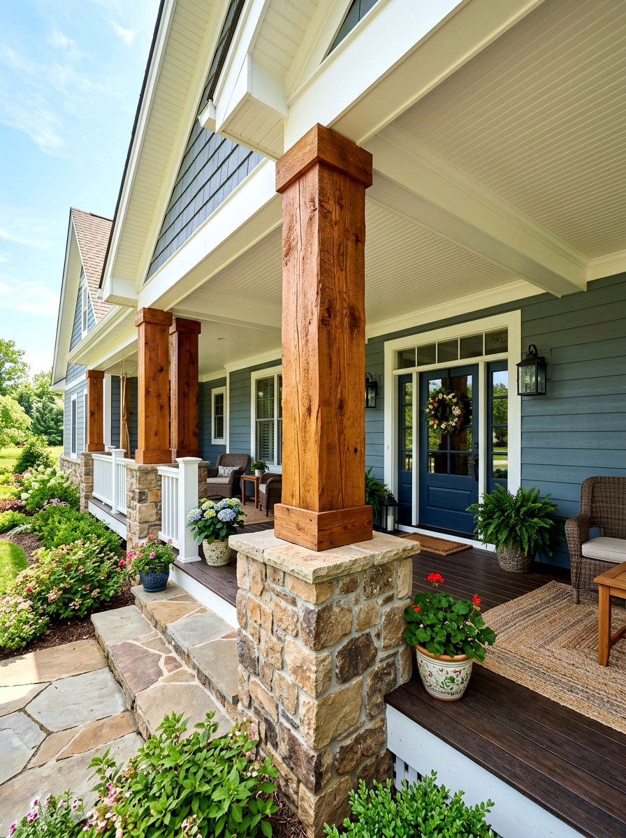 Porch Column - 30 curb appeal ideas