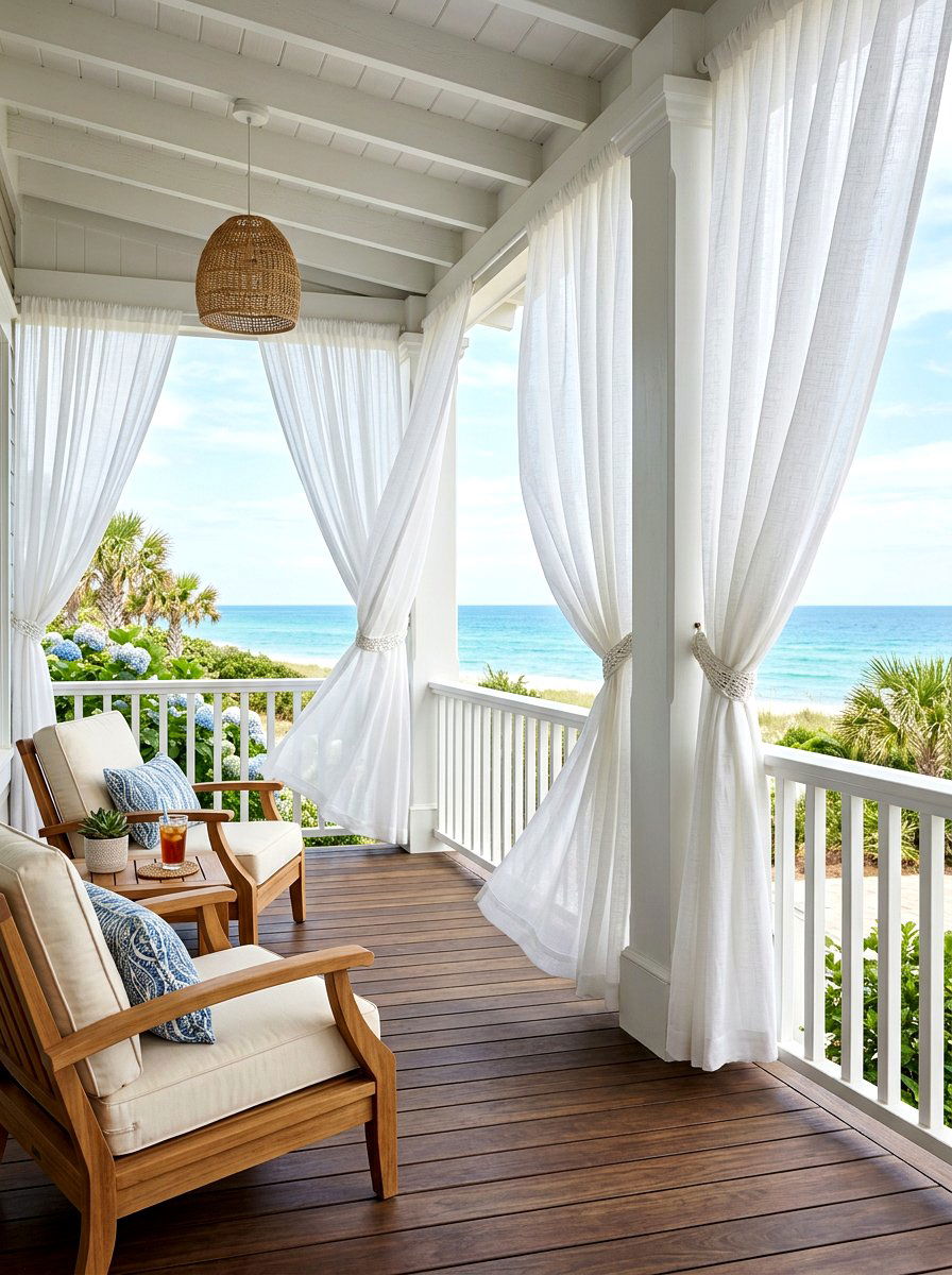 Porch Curtains - 30 porch makeover ideas