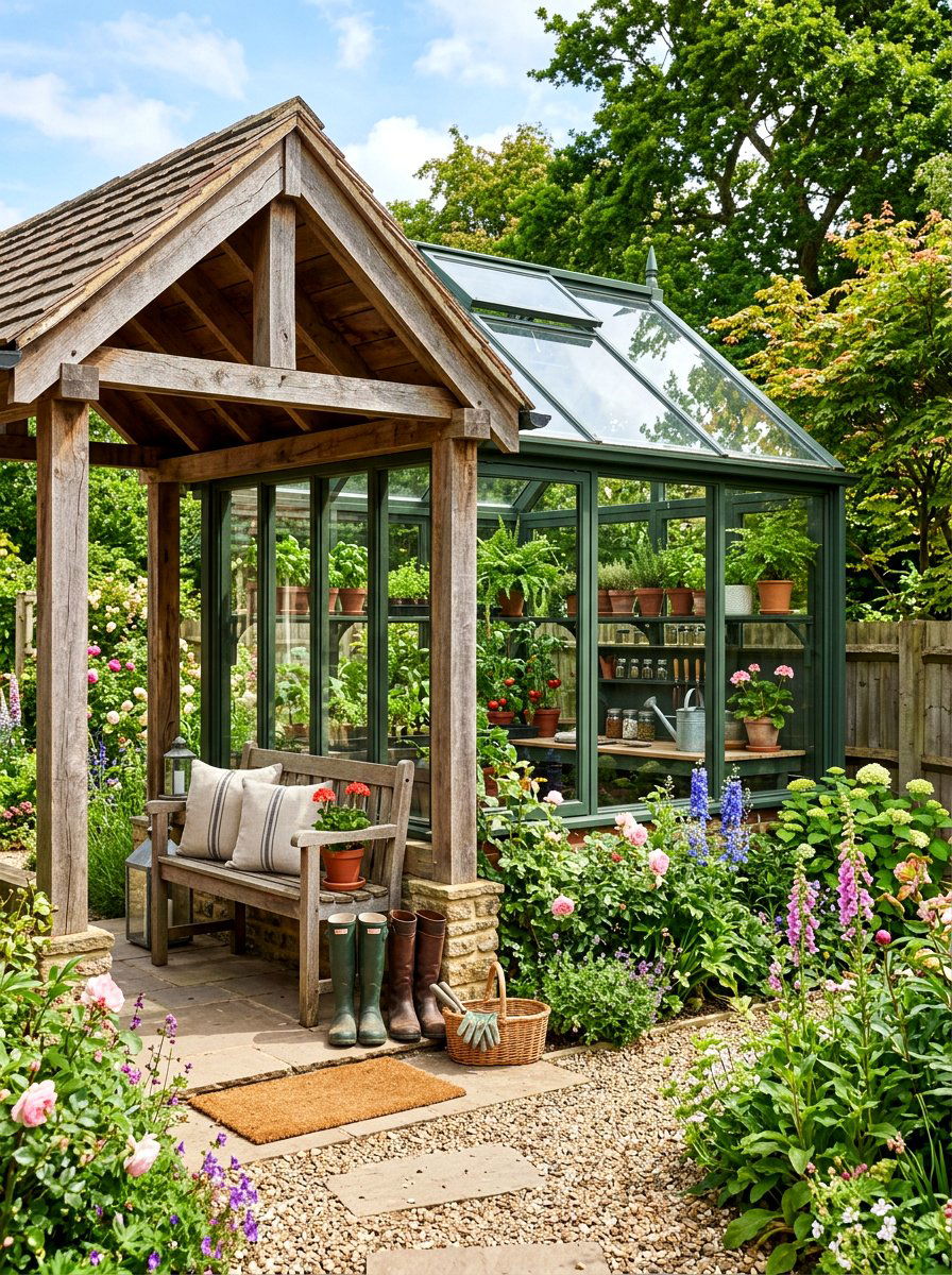 Porch Greenhouse - 30 freestanding greenhouse ideas