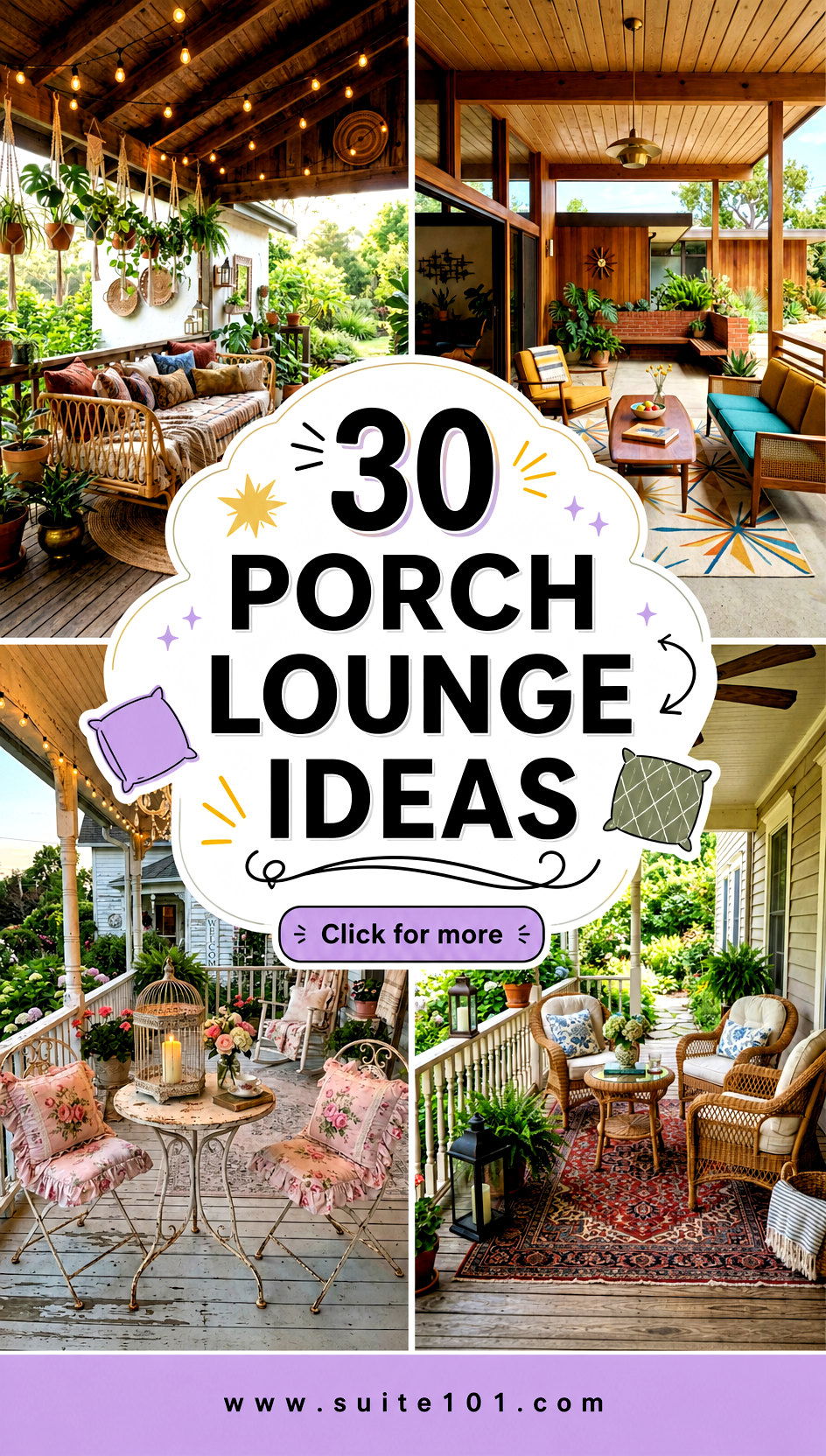 Porch Lounge Ideas 30 Cozy Seating Styles for Summer Home - Porch Lounge Ideas: 30 Cozy Seating Styles for Summer Home