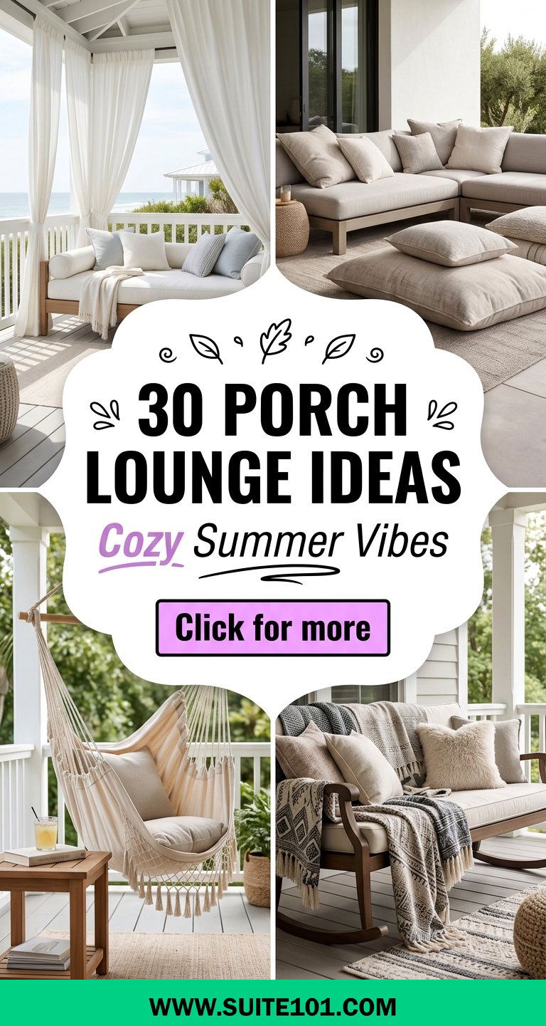 Porch Lounge Ideas 30 Cozy Seating Styles for Summer Home - Porch Lounge Ideas: 30 Cozy Seating Styles for Summer Home