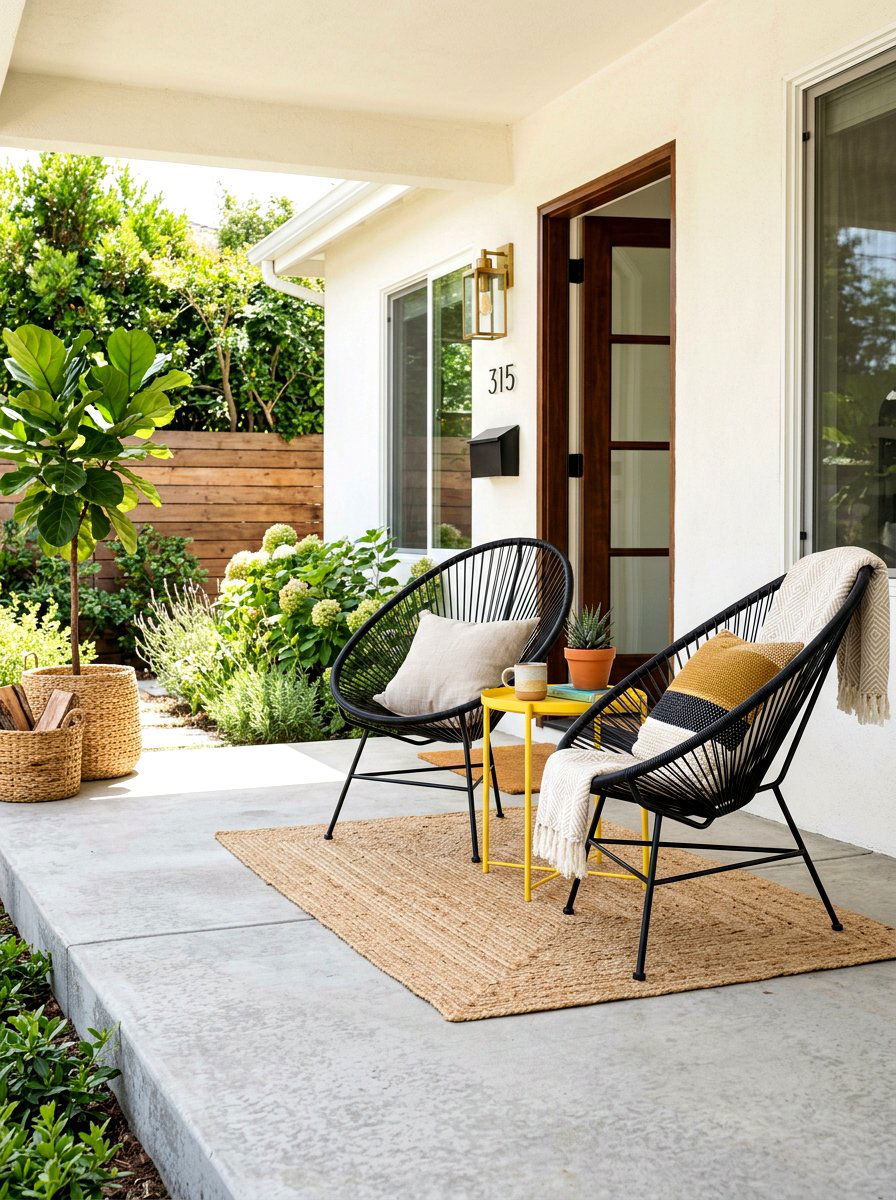 Porch Patio Furniture - 30 asymmetrical curb appeal ideas