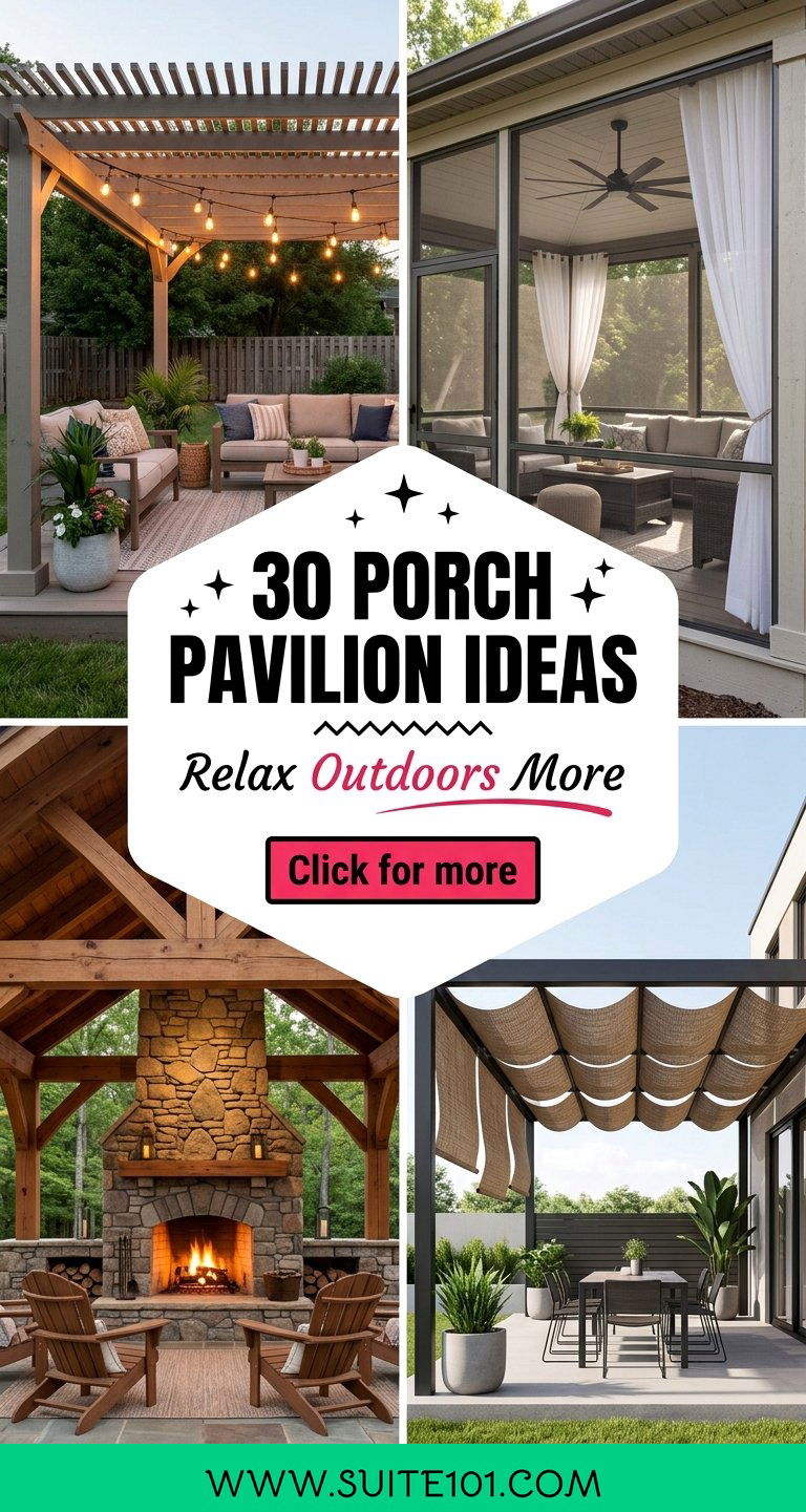 Porch Pavilion Ideas 30 Stunning Designs for Outdoor Relaxation - Porch Pavilion Ideas: 30 Stunning Designs for Outdoor Relaxation