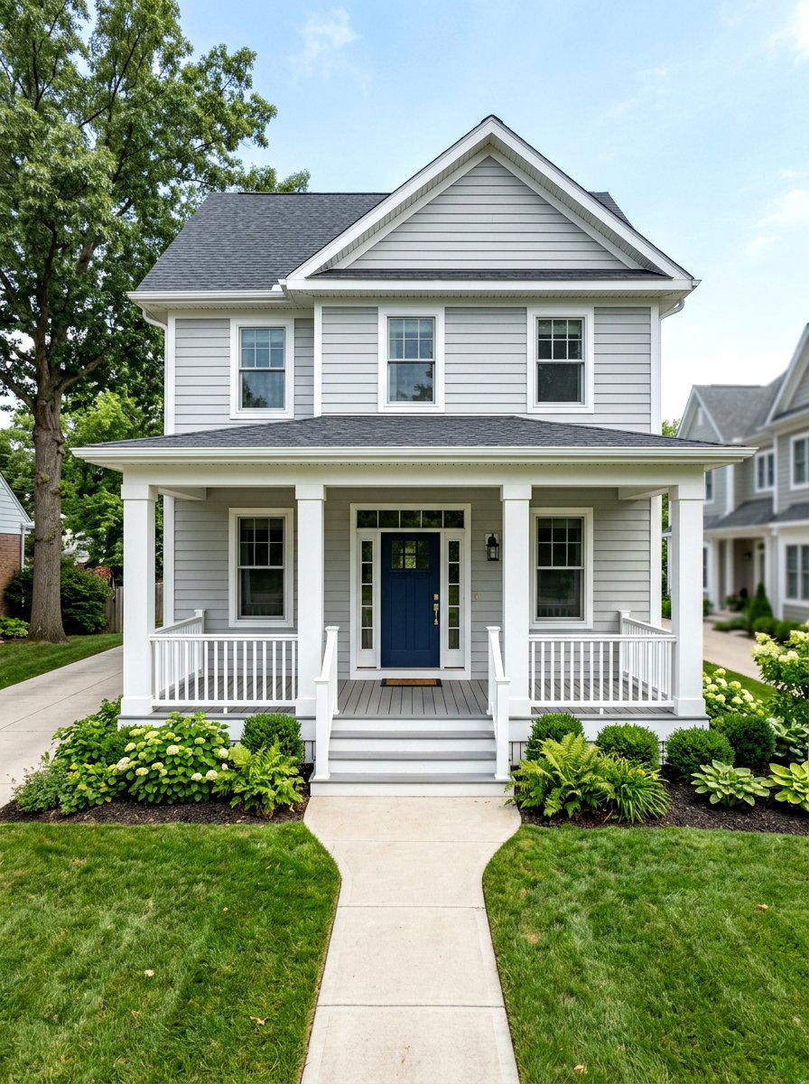 Porch Pillar Wraps - 30 front facade makeover ideas