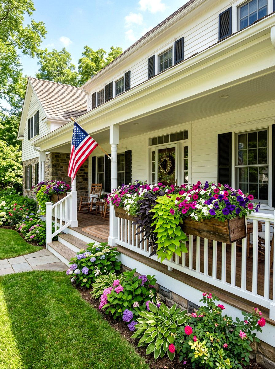 Porch Planter Box - 30 July porch ideas aesthetic