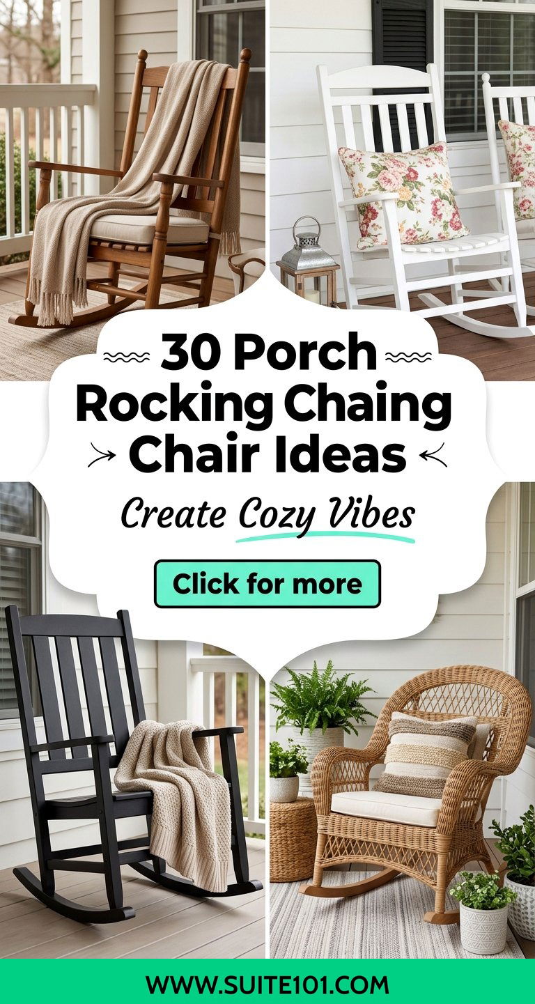 Porch Rocking Chair Ideas 30 Stylish Ways to Create Cozy Vibes - Porch Rocking Chair Ideas: 30 Stylish Ways to Create Cozy Vibes