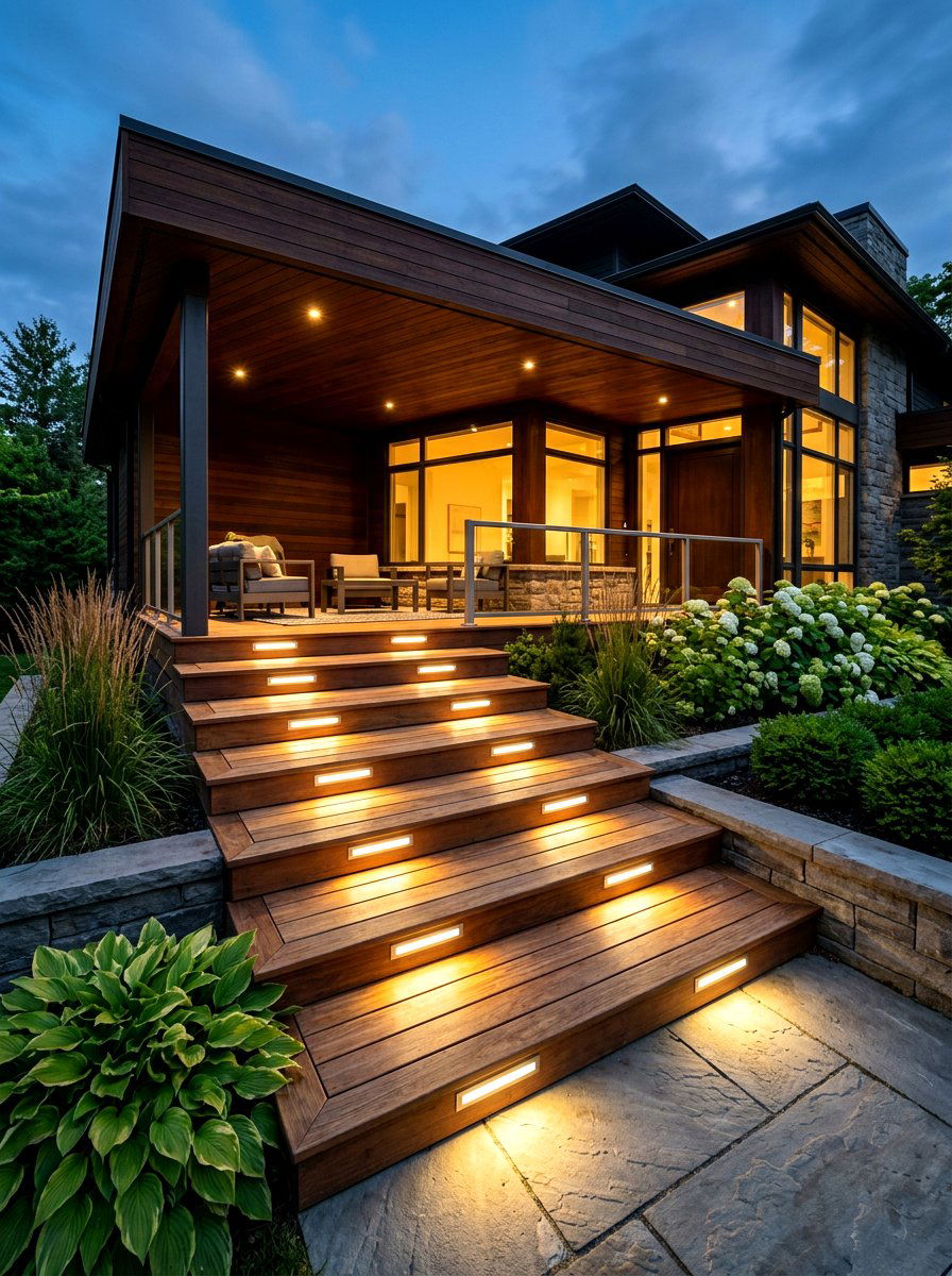 Porch Step Light - 30 porch lighting ideas