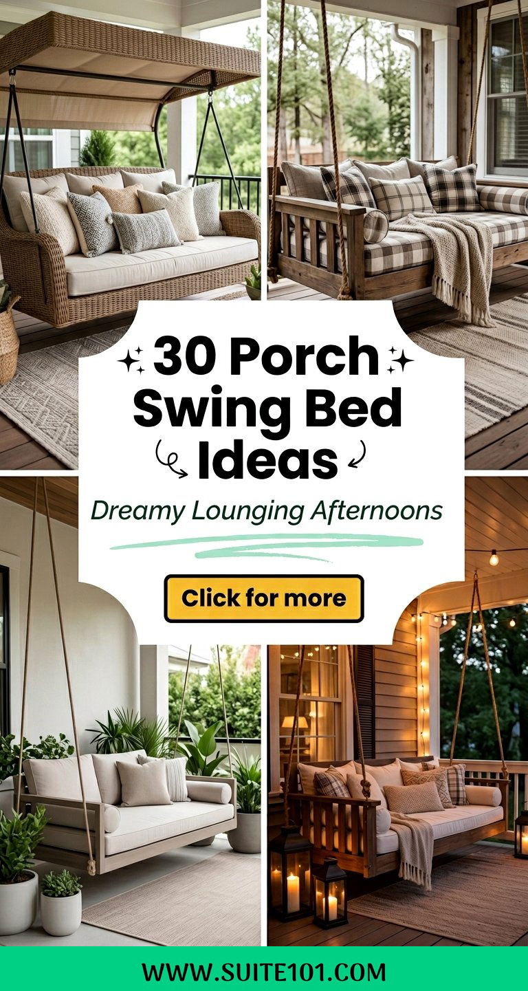 Porch Swing Bed Ideas 30 Dreamy Lounging Spots for Afternoons - Porch Swing Bed Ideas: 30 Dreamy Lounging Spots for Afternoons