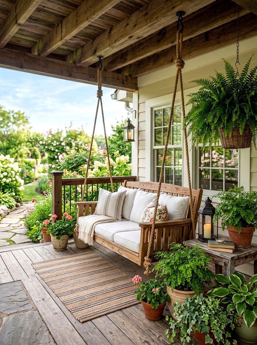 Porch Swing Set - 30 backyard furniture ideas