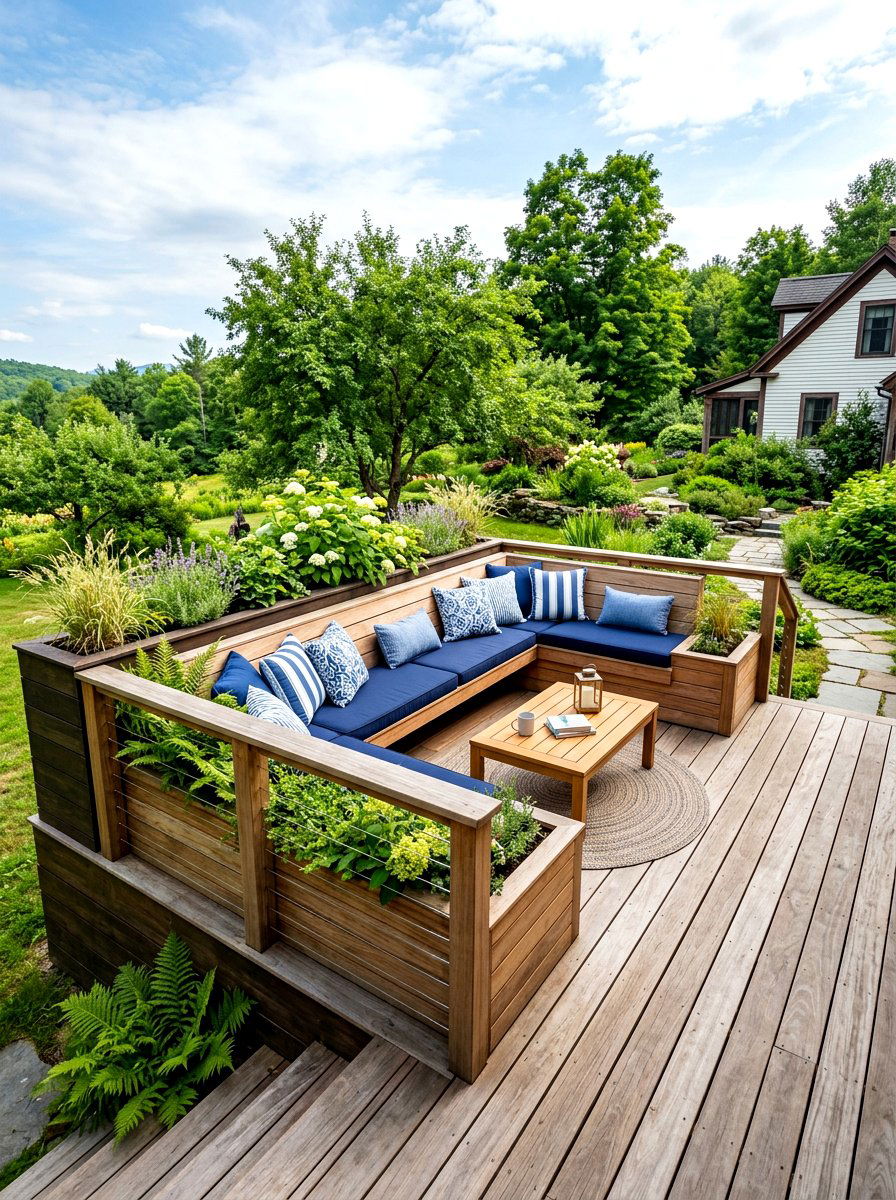 Porch With Built In Benches - 30 porch extension ideas