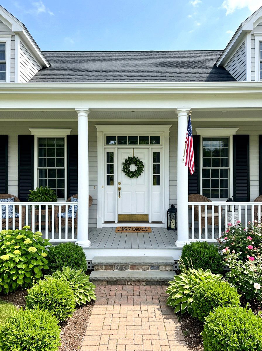 Porch With Decorative Shutters - 30 curb appeal front porch ideas