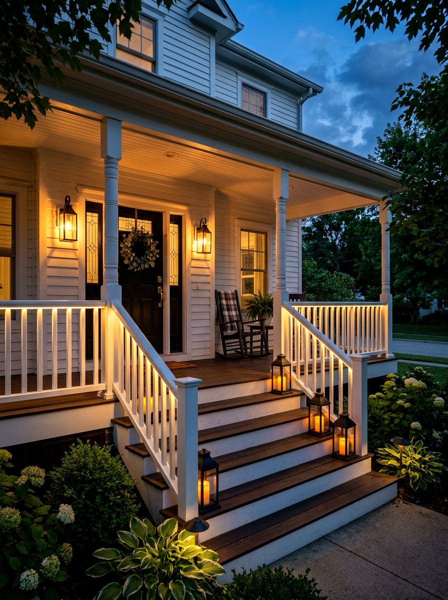 Porch With Exterior Lighting - 30 curb appeal front porch ideas