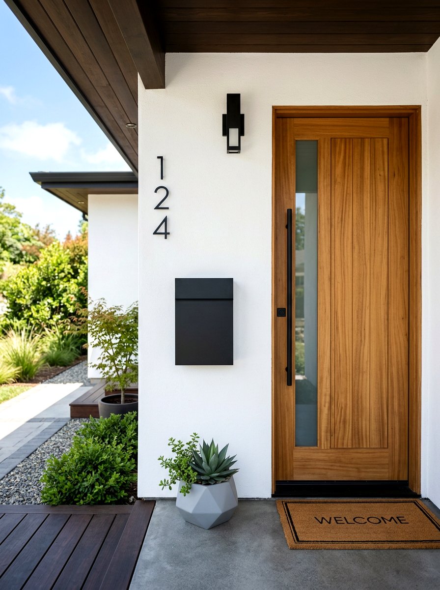Porch With Modern Mailbox - 30 curb appeal front porch ideas