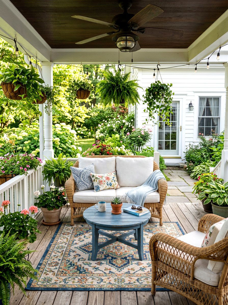 Porch With Outdoor Seating Area - 30 curb appeal front porch ideas