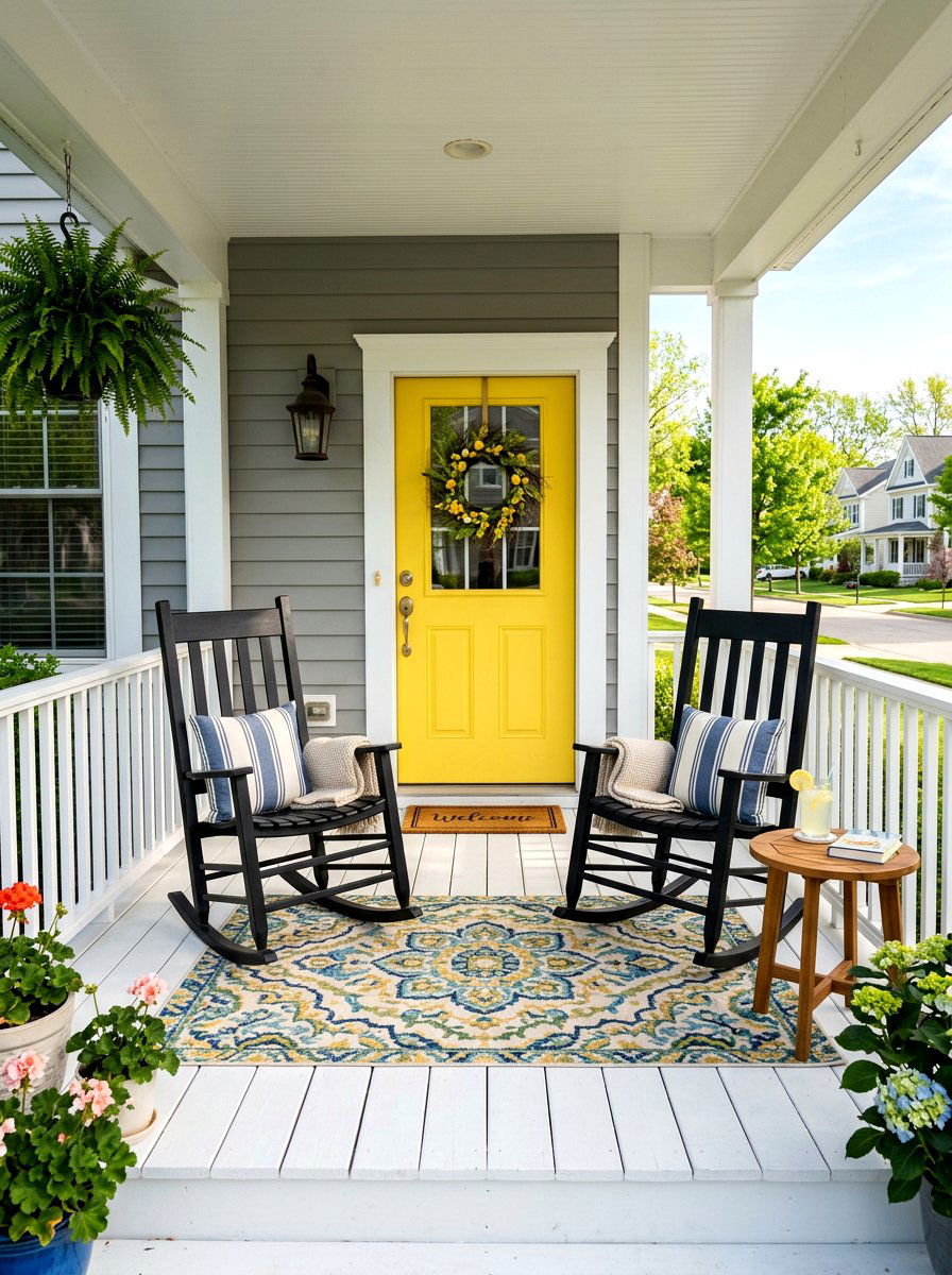 Porch With Rocking Chairs - 30 curb appeal front porch ideas