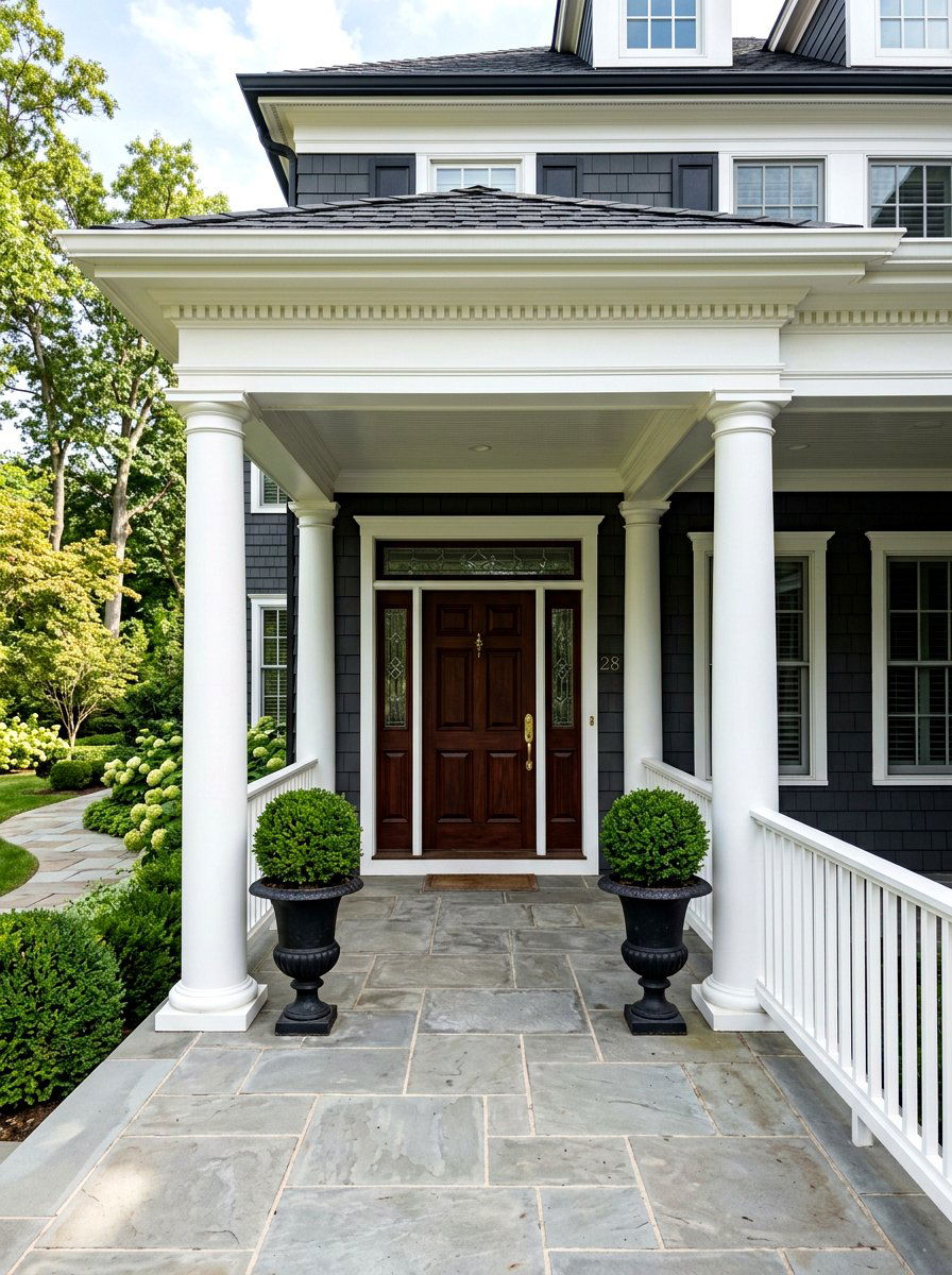 Porch With White Columns - 30 curb appeal front porch ideas
