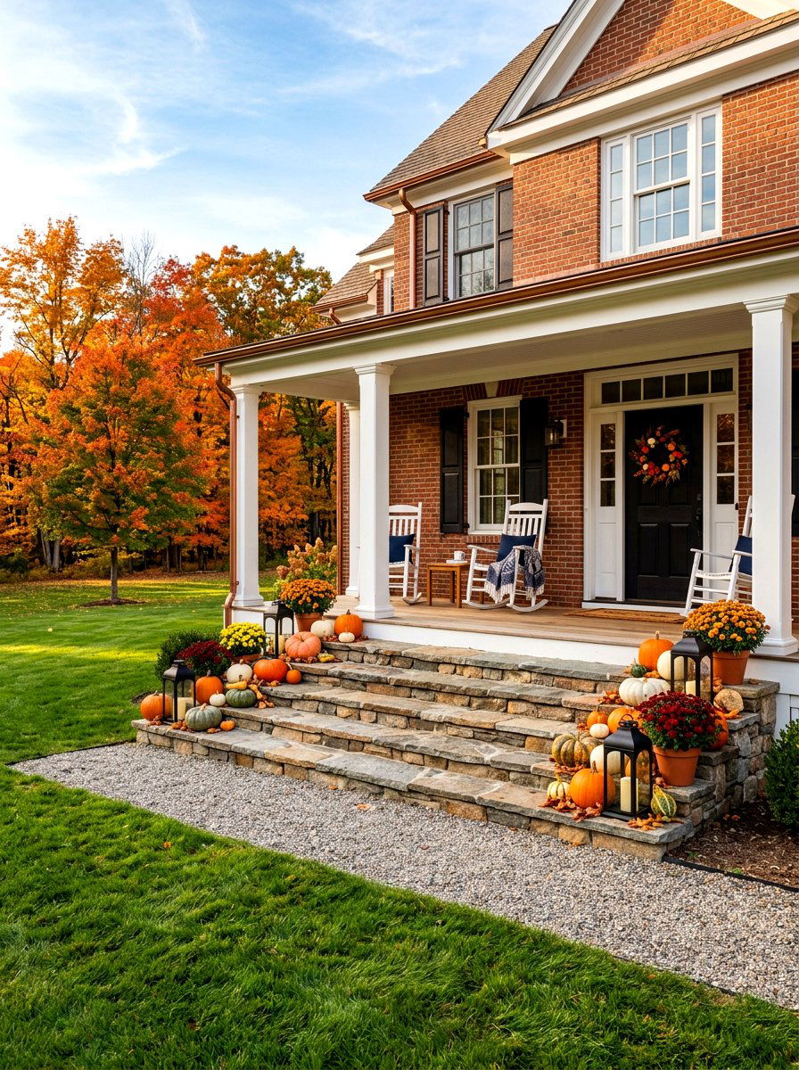 Porch With Wide Steps - 30 curb appeal front porch ideas