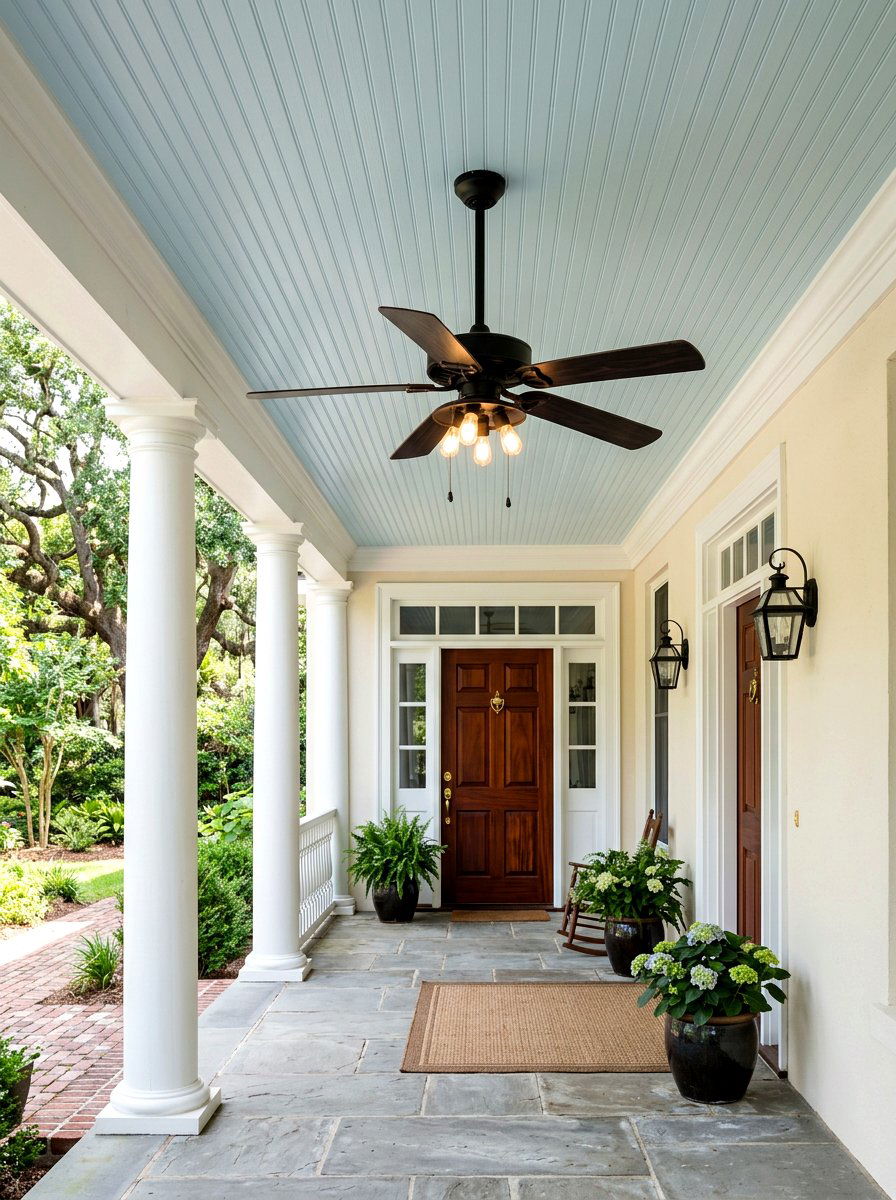 Porch ceiling paint - 30 simple curb appeal ideas