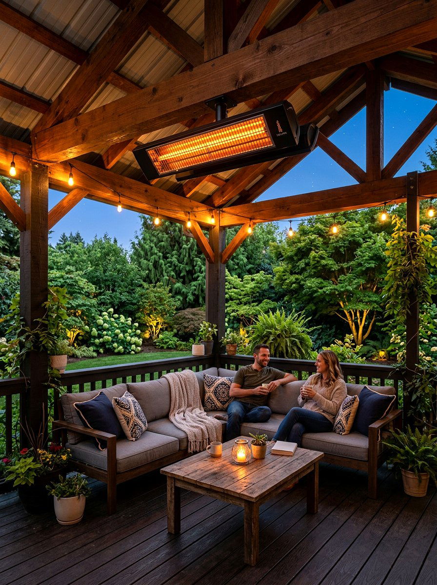 Porch heater - 30 cozy evening porch ideas