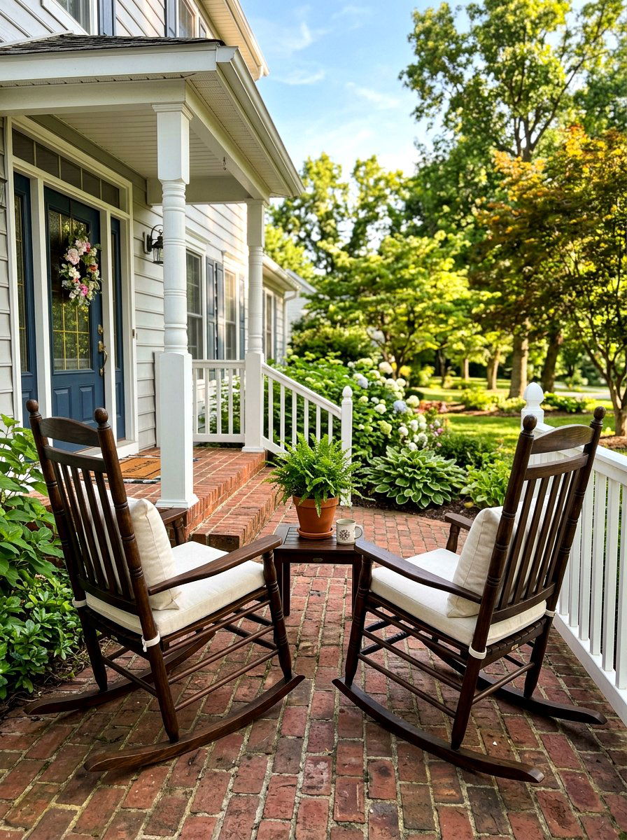 Porch rocker set - 30 backyard seating ideas