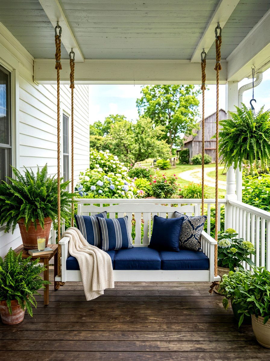 Porch swing - 30 front porch seating ideas