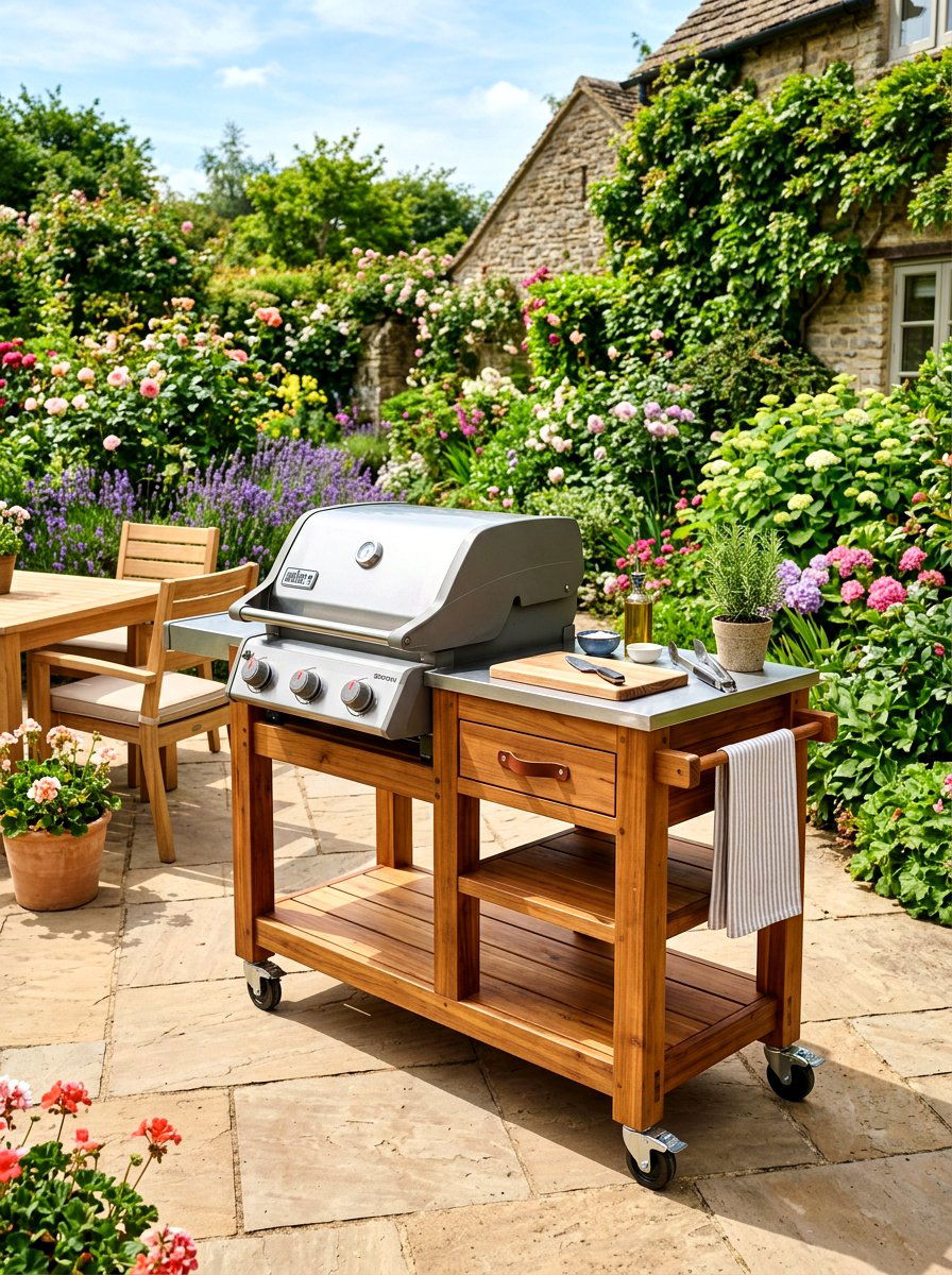 Portable BBQ Island - 30 bbq area ideas