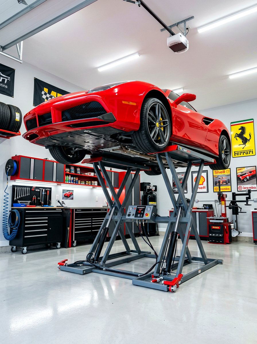 Portable Car Lift - 30 small garage ideas