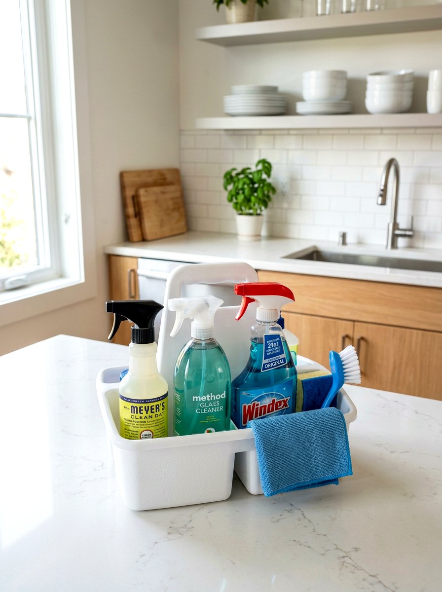 Portable Cleaning Supply Caddy - 30 under sink storage rental ideas