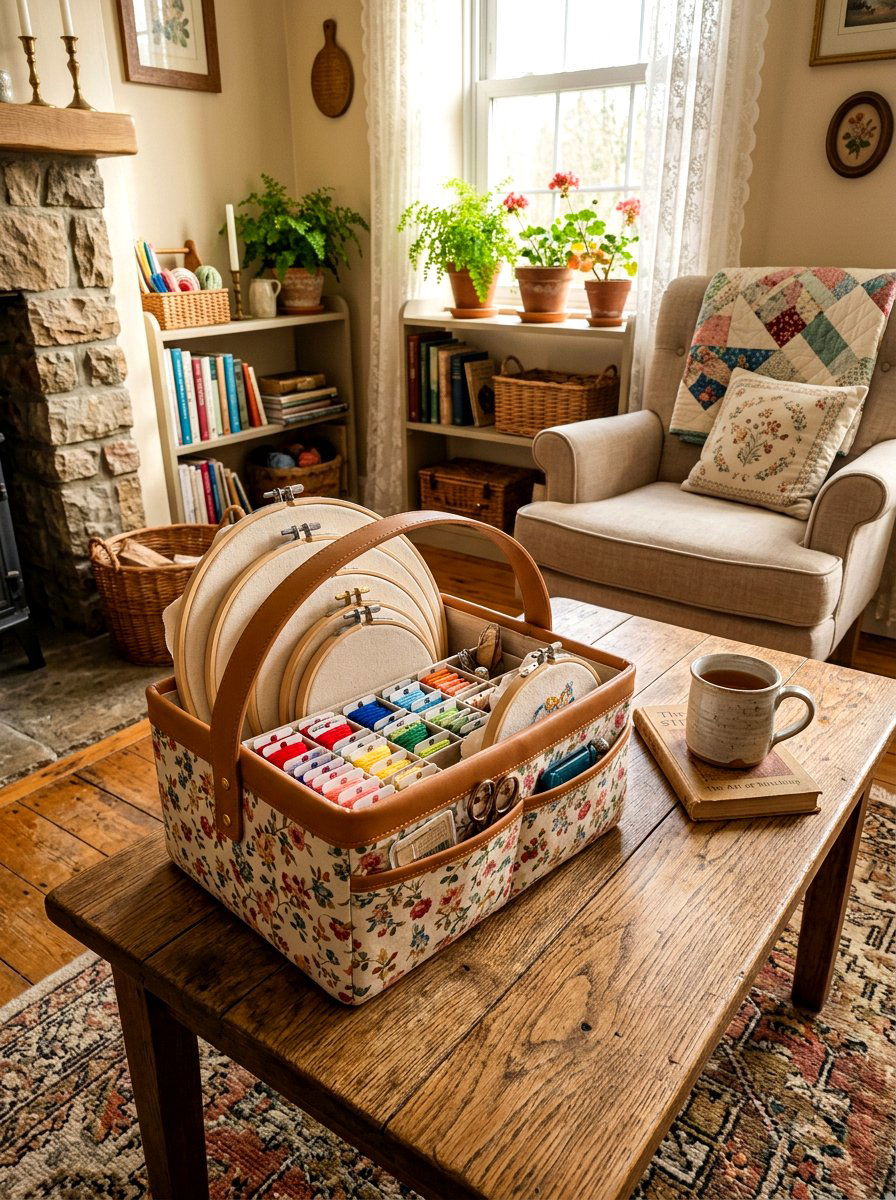 Portable Craft Caddy - 30 organizing a craft room ideas